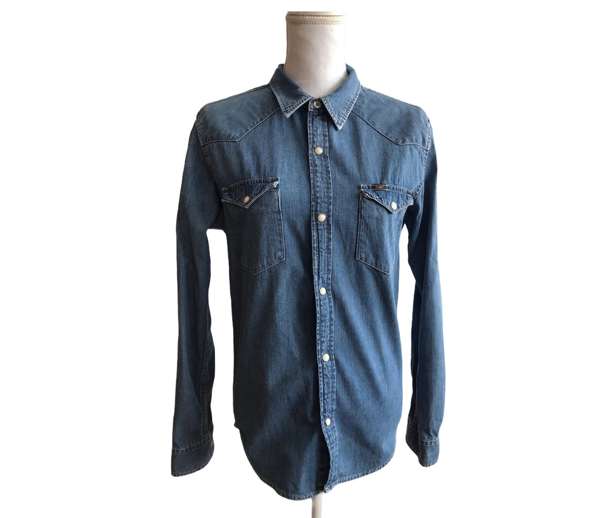 Lee Vintage Demin Shirt , S Size , 90s , Hipster , Cotton - Etsy