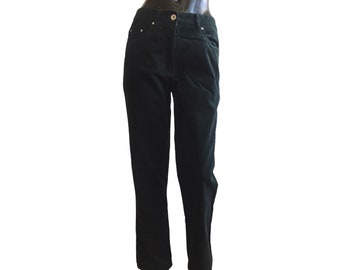 Vintage petrol green jeans , trousers , pants , medium , Corduroy green pants