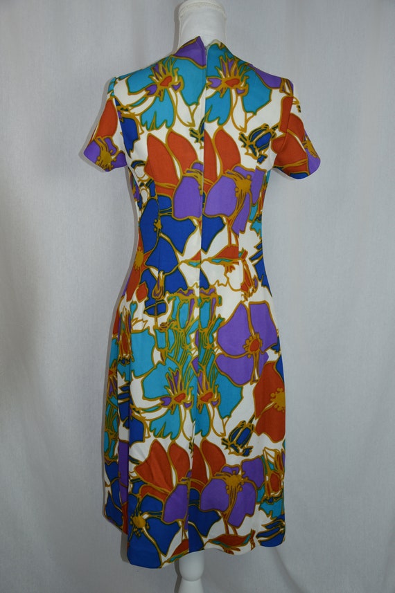1960 authentic handmade dress / midi vintage dres… - image 5