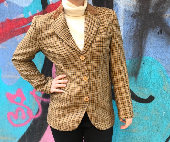 Vintage. Tartan wool blazer