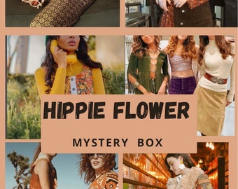 Boîte mystère style FLEUR HIPPIE lot de vêtements boîte mystère esthétique hippie Service de style personnel cadeau de designer pour son anniversaire