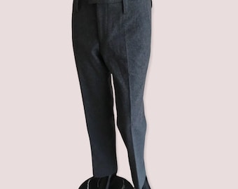 Warm Wool Trousers: Unisex Casual Pants (Grey, M/L)