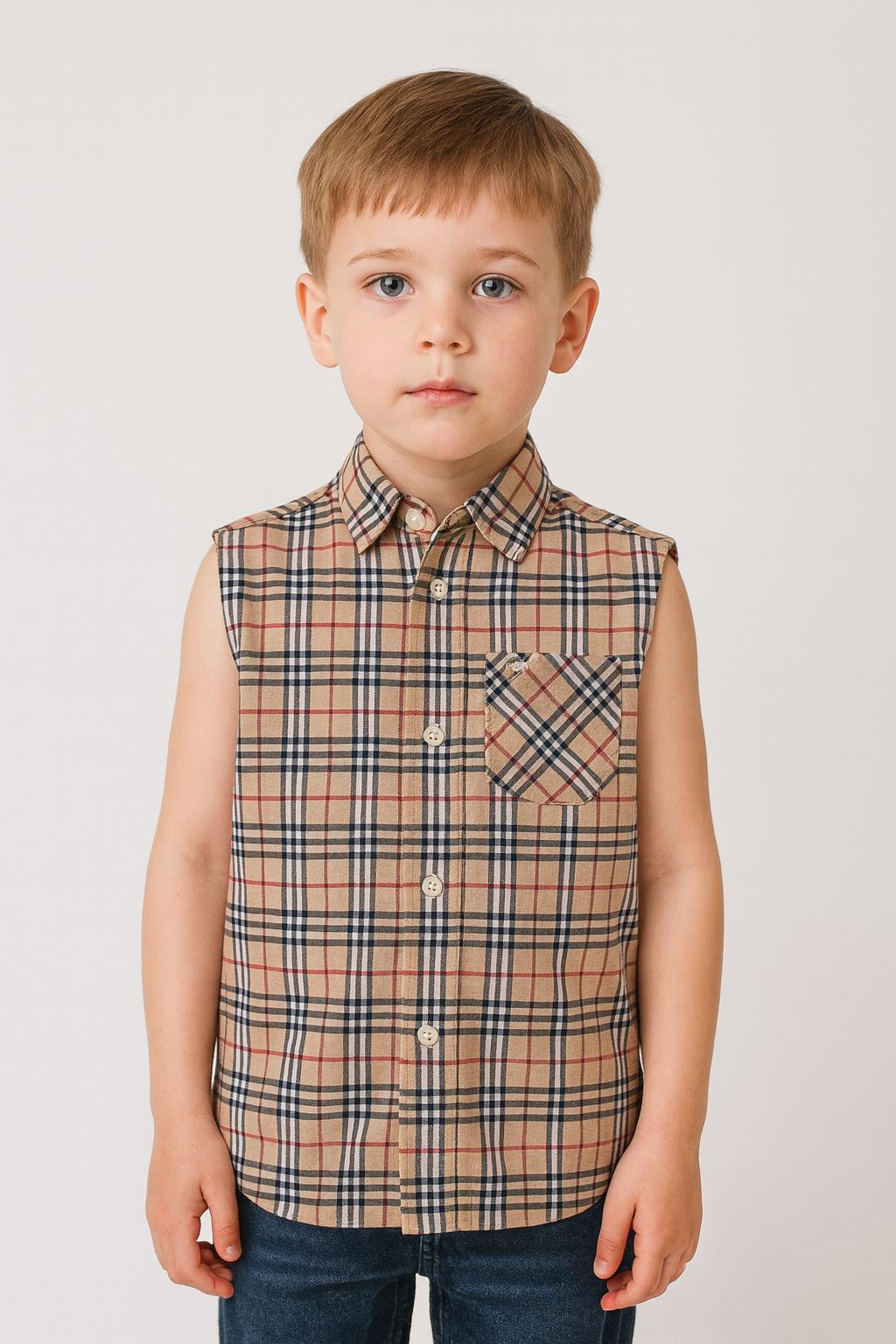 Burberry Shirt Kids 6 - 7 Years Sleeveless Check Shirt – Vintage