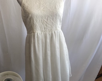 Vintage mini bridal romantic boho dress , bohemian , small, new with tags , lace , 00s