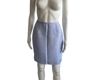 Vintage Precis Petite Light Blue Silk Pencil Mini Skirt Size XS/S Elegant Silk Skirt Gift for Her