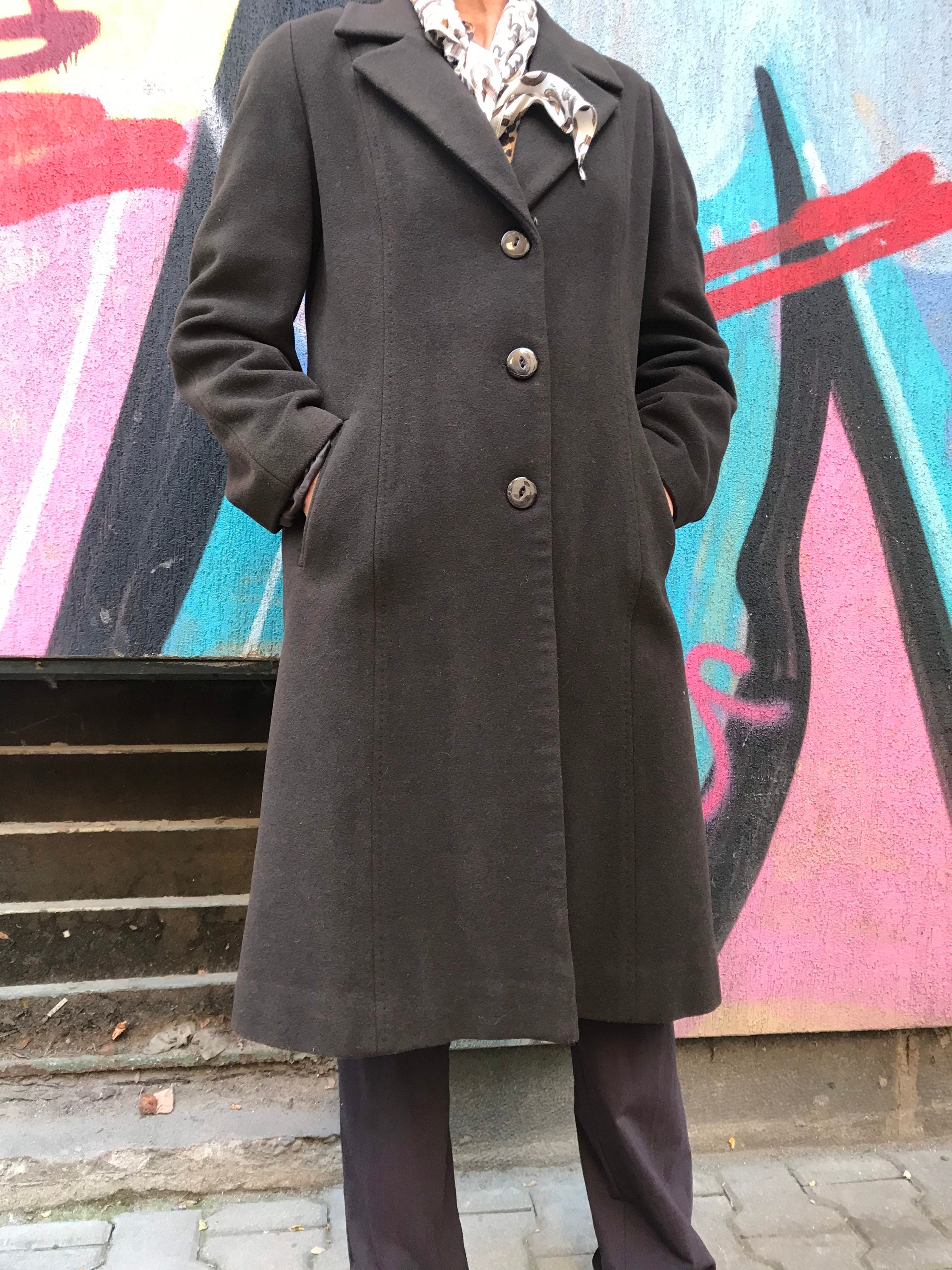 Vintage Wool and Cashmere Coat , Elegant , M Size - Etsy