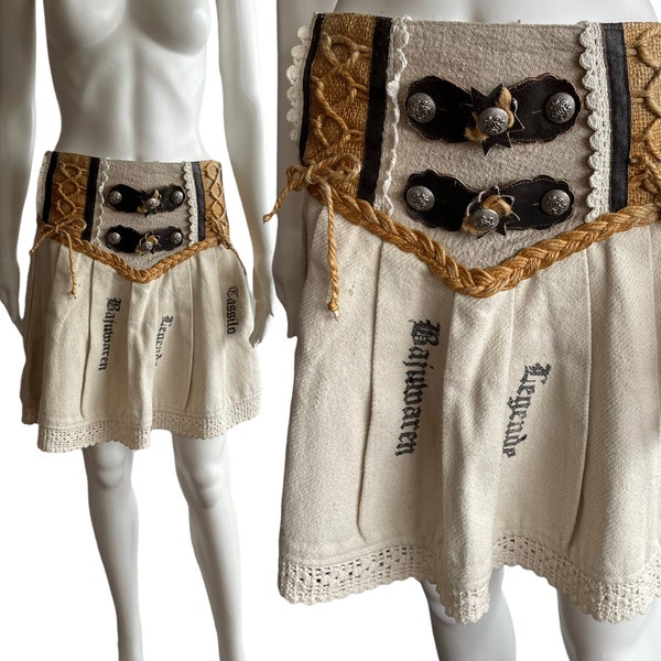 Larifari DIRNDL skirt , bavarian linen skirt , Traditional linen skirt , Octoberfest , Gift for her