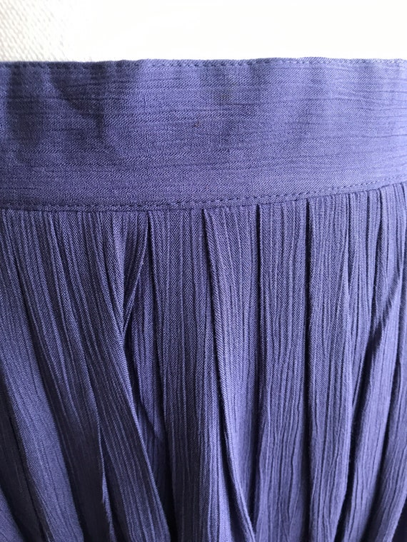 1980 purple viscose maxi skirt - image 3