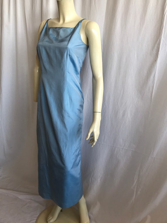 Modelab 90s Jake s Pure Silk Maxi Dress Light Blue Sleeveless Cocktail Dress 34 Size 100 Silk Elegant Vintage Dress