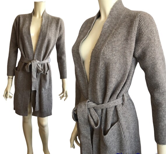 Vintage Pure Cashmere Cardigan Made in Nepal Grey Cardigan - Etsy