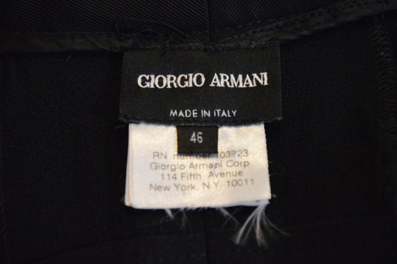 パンツ 80s vintage Giorgio Armani slacks Italy Giorgio Armani Vintage 80s 90s Navy Blue Wool Balloon Trousers