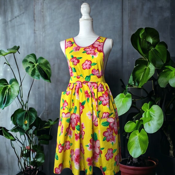 Kenzo vintage mini apron dress  , bright colors fl