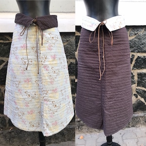 00s Noa Noa Boho Maxi Skirt – Multicolor Two-Face Patchwork, Size Small Y2K Nostalgian gift Birthday gift for her