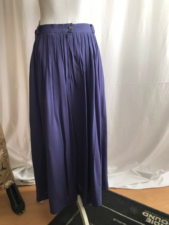 1980 purple viscose maxi skirt - image 2