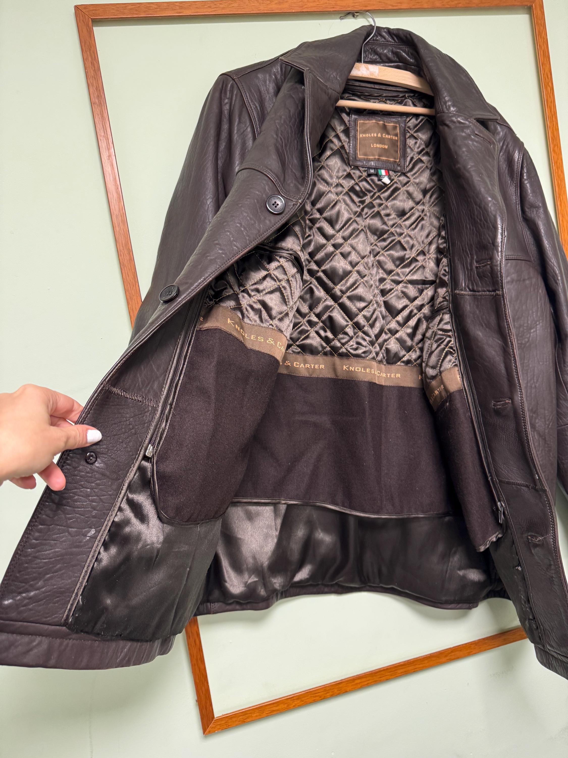 Knoles & Carter London Italian Lambskin Leather Jacket – Size M 