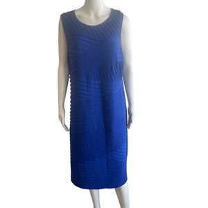 Calvin Klein 00s Royal Blue Maxi Dress L Size Sleevless Blue Dress Gift for Her Evening Dress Christmas Gift Birthday Gift Curvy Dress