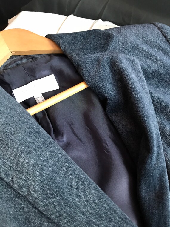 Elegant vintage blazer ,formal , blue gray , f 42… - image 2