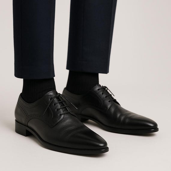 Bugatti black leather dress shoes Formal Black Leather Dress Shoes by Bugatti main image 2