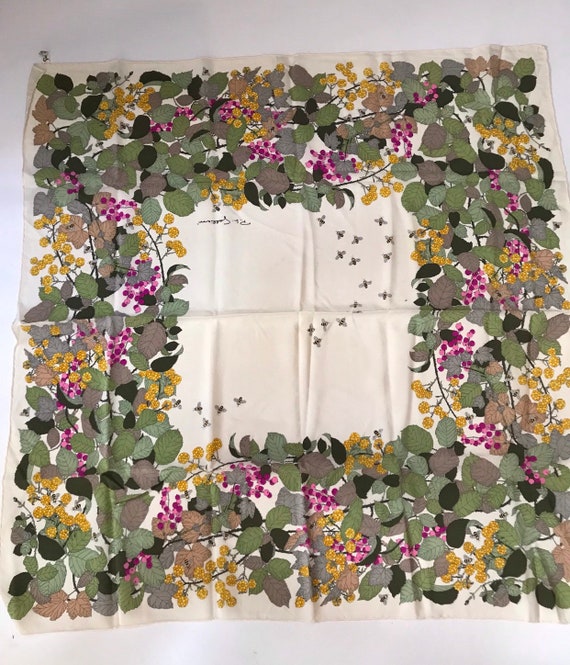 Vintage . Silk designer scarf