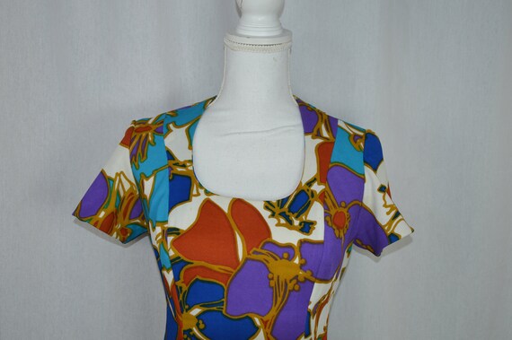 1960 authentic handmade dress / midi vintage dres… - image 3