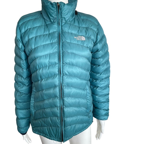 North Face Blue Puffer Jacket Warm Winter Puffer Size M
