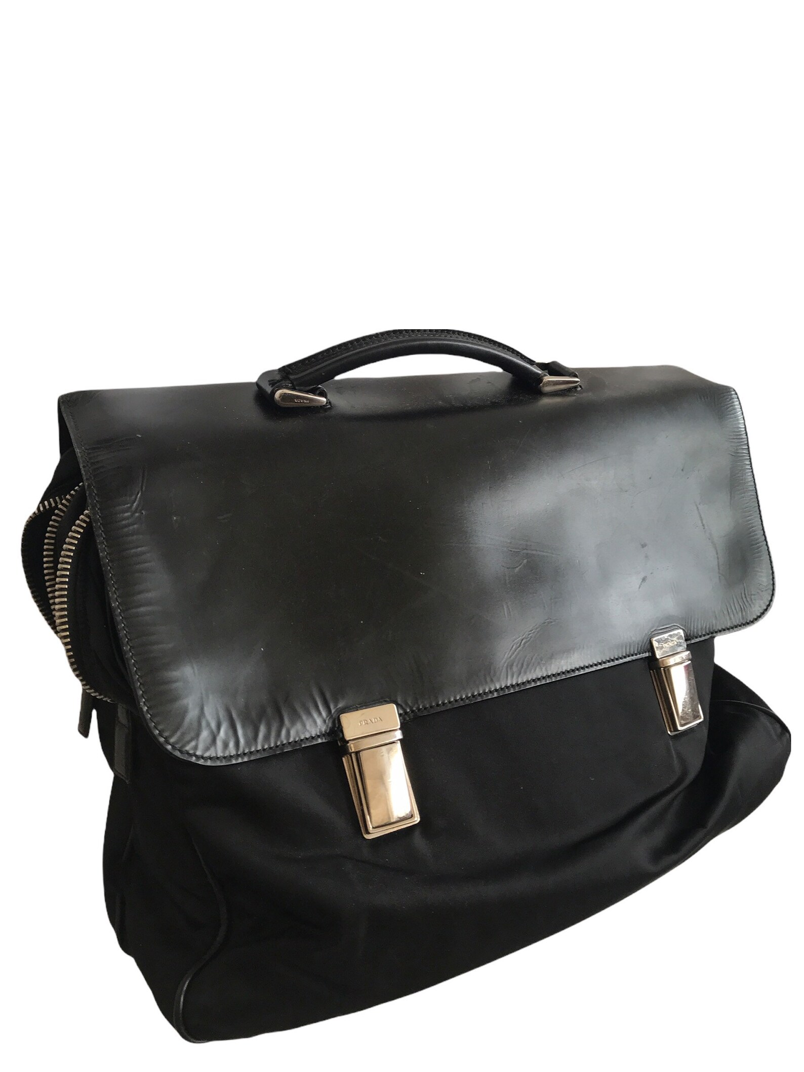 PRADA Vintage Messenger Bag , Prada Mens Documents Laptop Bag , Vegan