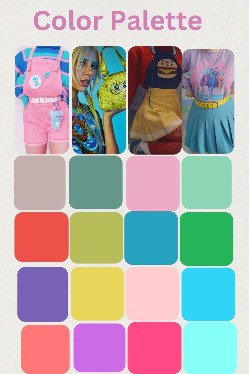 Kidcore Color Patterns KIDCORE Style Mystery Box Clothing Bundle Style Mystery Box Styling ...