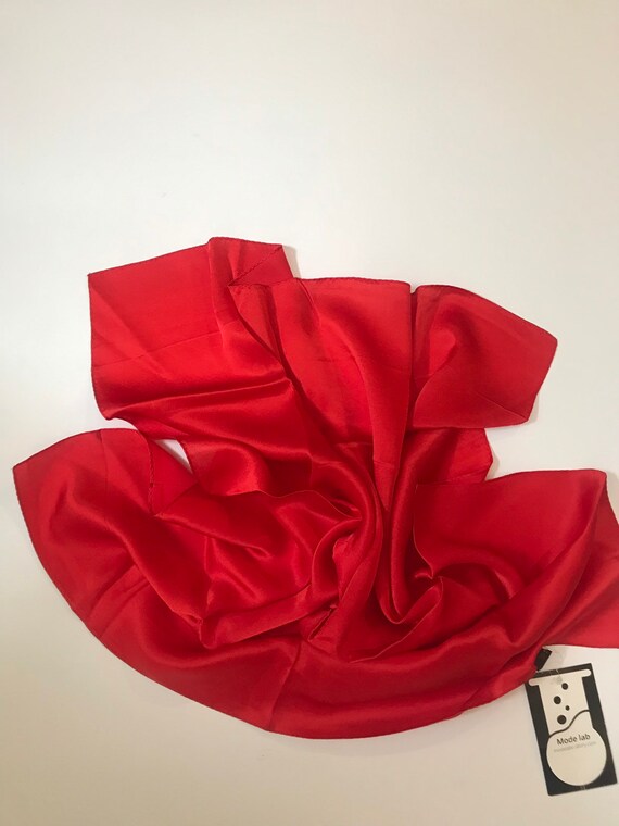 Red silk scarf