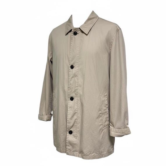 ステンカラーコート PIERRE CARDIN MADE IN JAPAN COAT L SIZE Vintage Pierre Cardin Beige Minimalist Trench Coat / 80s–90s