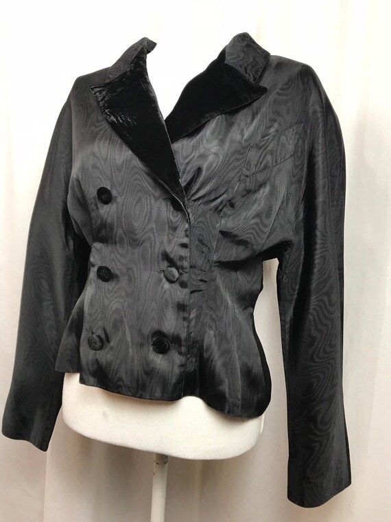 Karl Lagerfeld Rare 80s Black Velvet Collar and B… - image 5