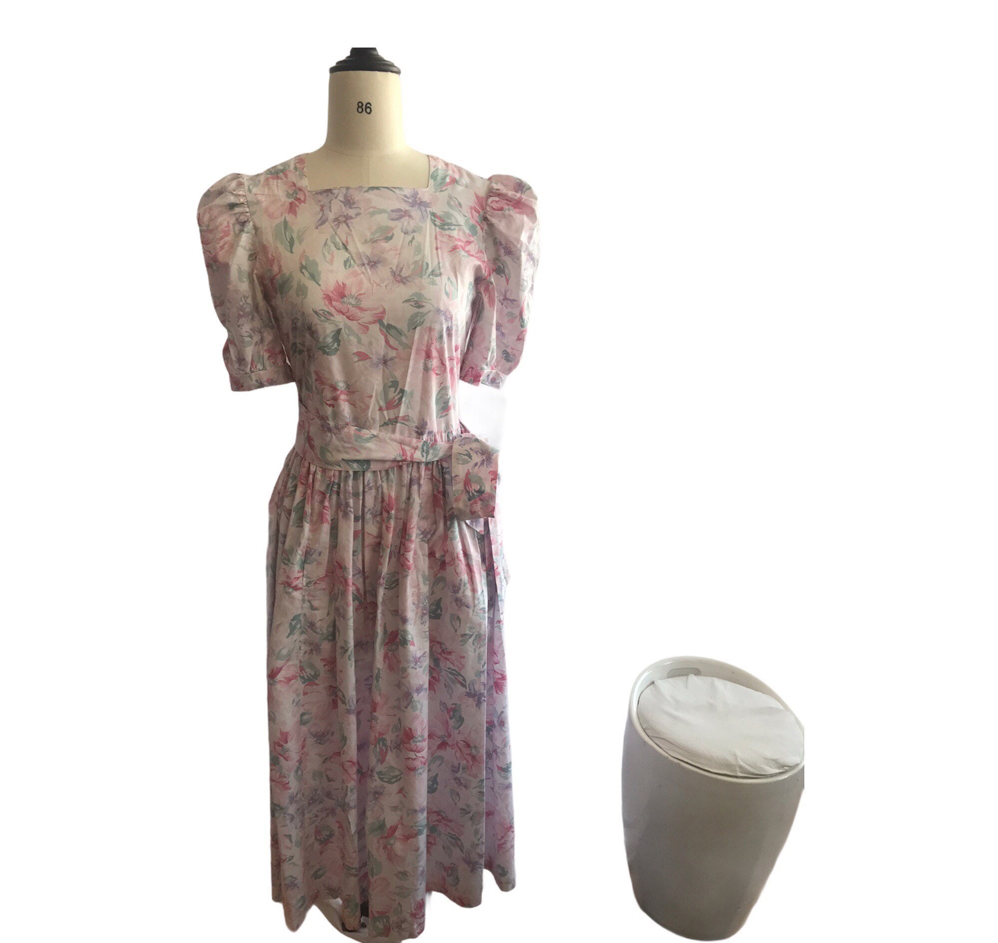 Laura Ashley Vintage Maxi Dress Cotton Puffy Sleeves - Etsy