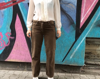 パンツ archive EMPORIO ARMANI waxed denim brown GIORGIO ARMANI CHOCOLATE BROWN JEANS W28