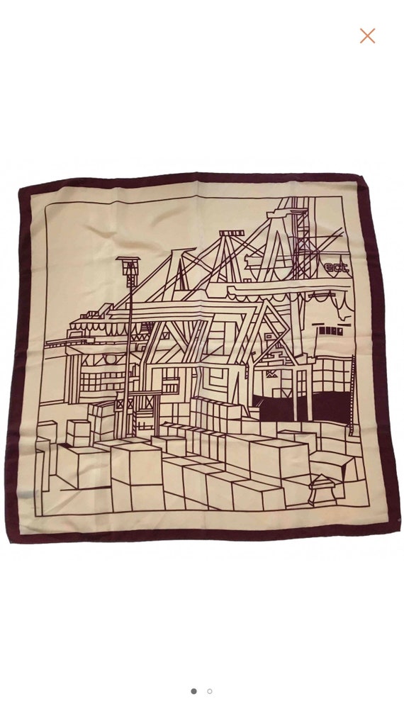 Vintage. Designer silk scarf