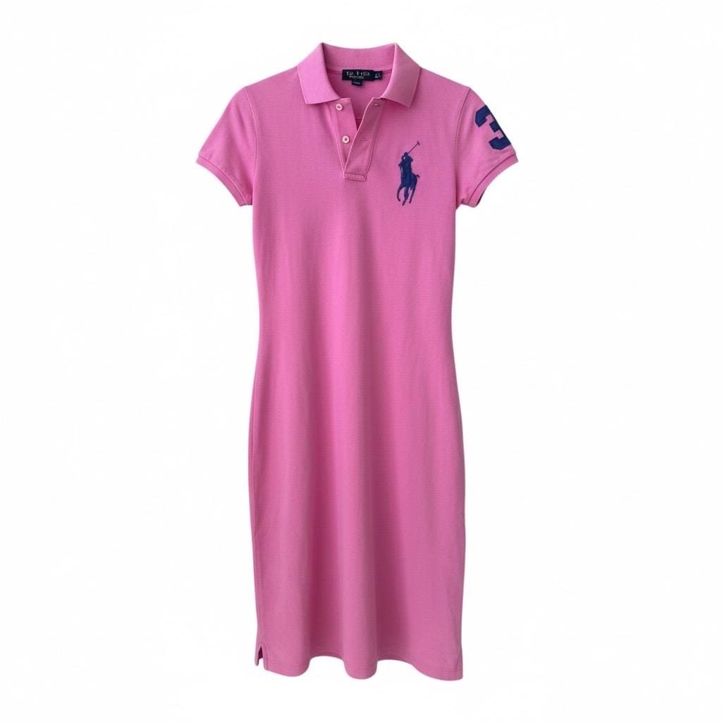 pink polo shirt dress Washed Pique May A love letter to the 90s POLO RALPH LAUREN COTTON MESH