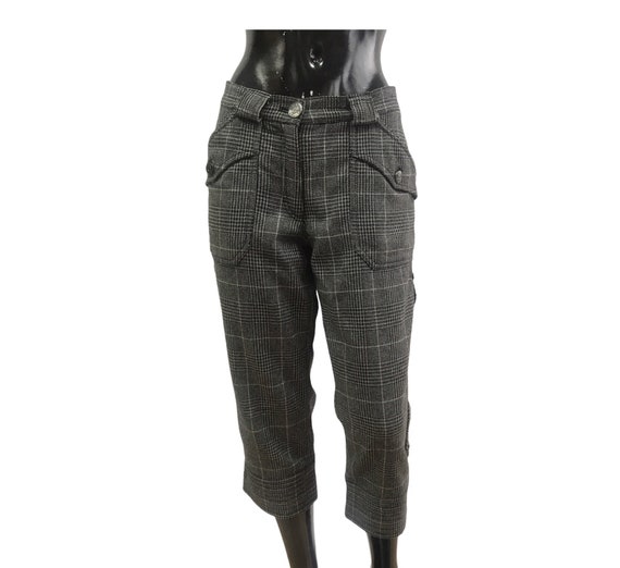 Vintage Escada Wool Pants , Capri Trousers , Stripped , Escada Sport , 90s  , Casual , Lined , Decorative Zippers , 40 DE -  Canada