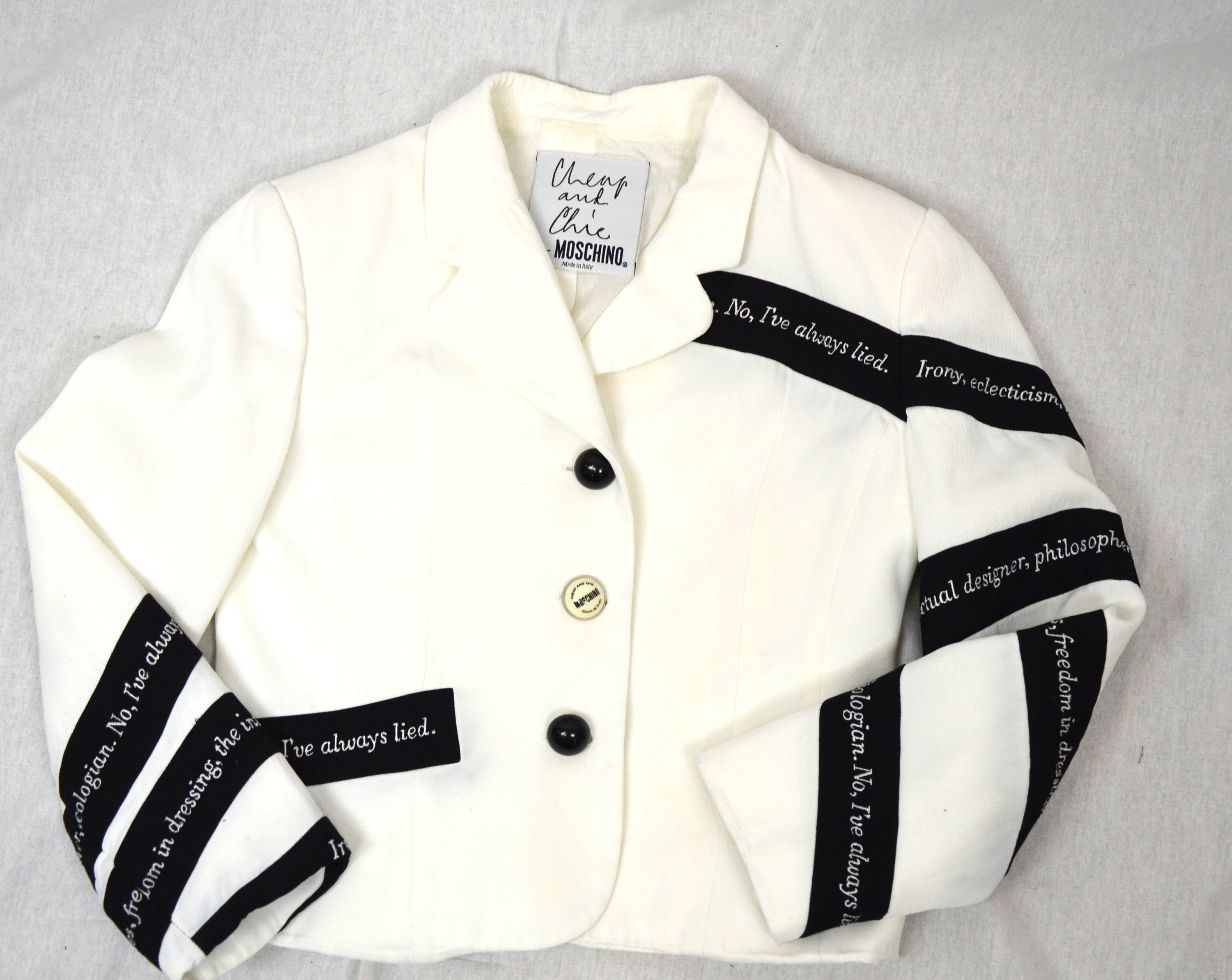 ICONIC MOSCHINO Blazer 90s XS Size Vintage Moschino Moschino
