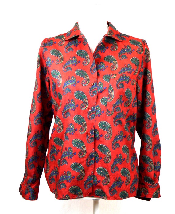 1980 CACHAREL PARIS shirt / vintage Cacharel / cot