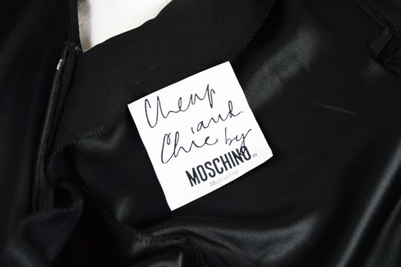 MOSCHINO Cheap & Chic RARE 90s Monochrome Maxi Dress – Asymmetric