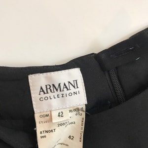 Armani skirt / Black coctail skirt / Armani mini skirt / Vintage Armani / Silk mini skirt image 4