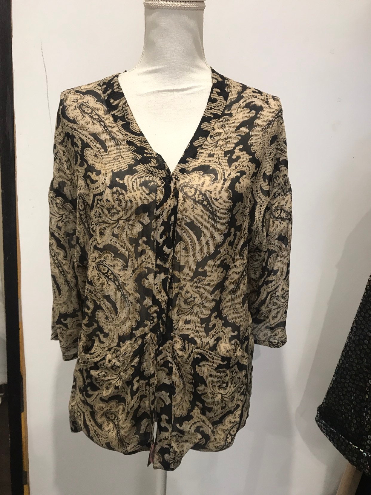 Gianni Versace Silk Shirt 100 % Silk 
