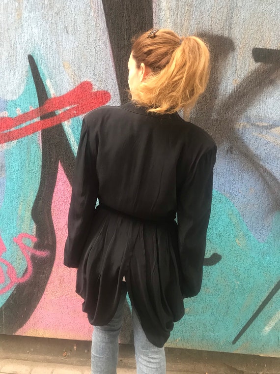 Vintage black long blazer - image 3