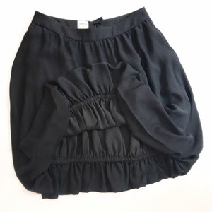 Armani skirt / Black coctail skirt / Armani mini skirt / Vintage Armani / Silk mini skirt image 1