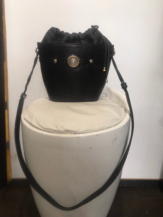 Gianni Versace vintage bucket leather bag