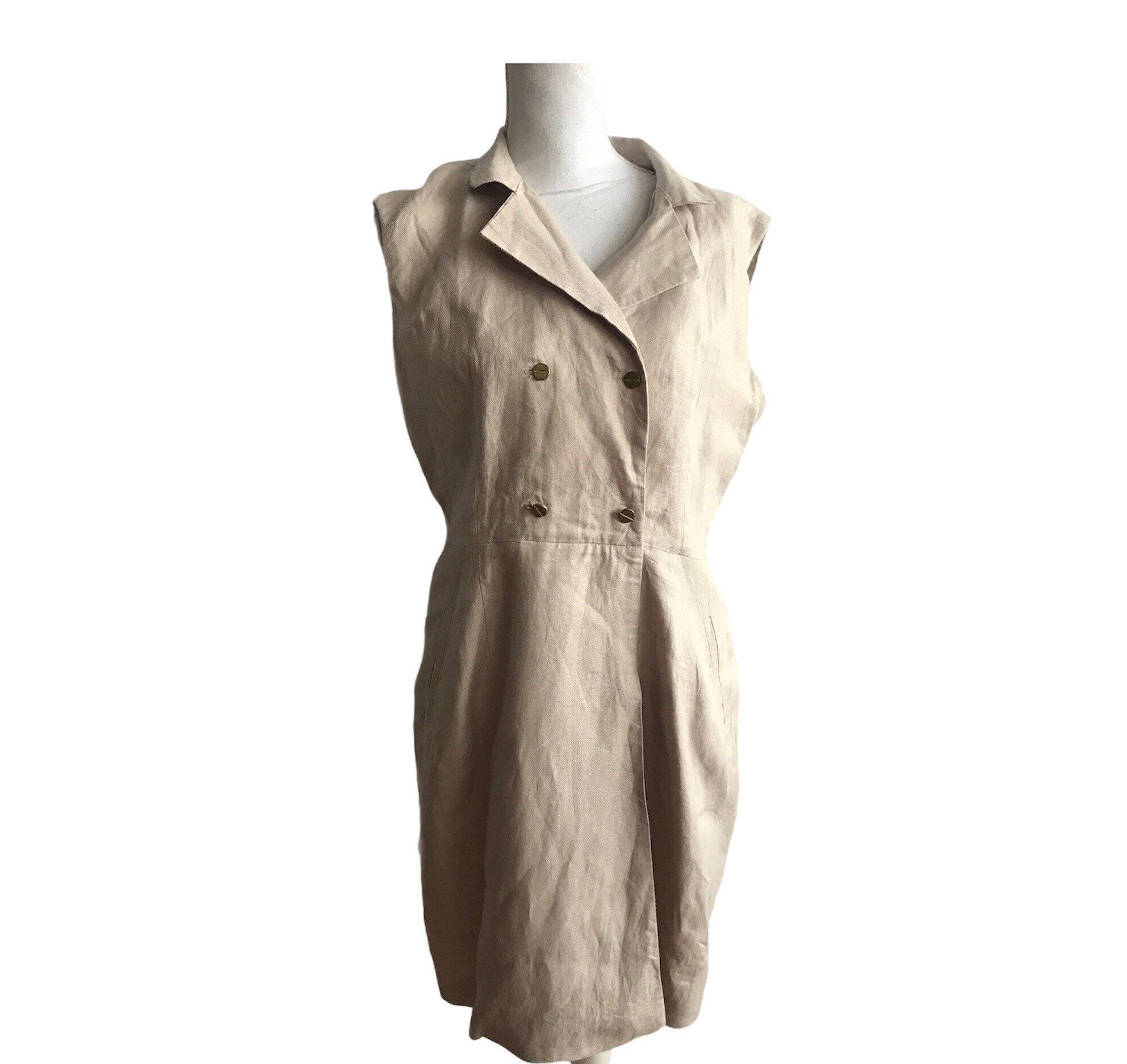 chinese dress ladies Clementine Linen Dress Ivory / M main image 0