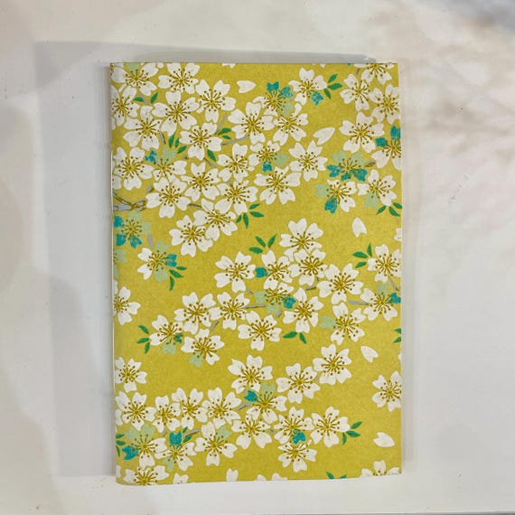 Carnet de notes, de voyage ou à dessin papier japonais motifs fleuri
