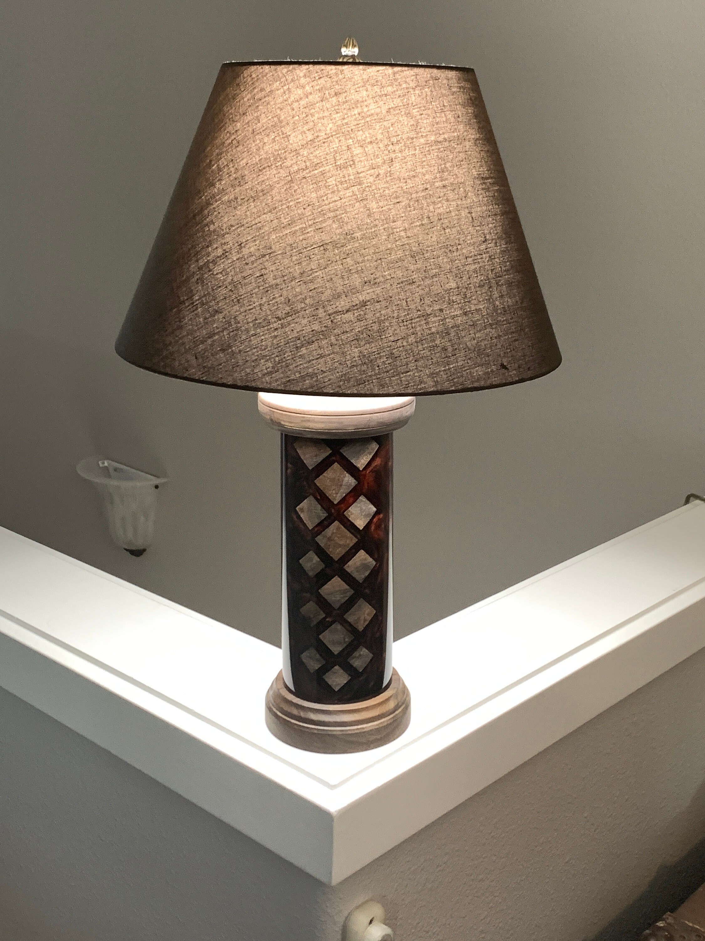 Brown Lamp Finial, Buckeye