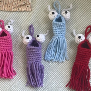 Car crochet mini yip yips, yip yip car mirror hanging accessories