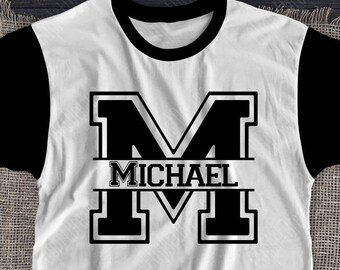 Varsity Split letters Monogram SVG Sport Monogram Svg Varsity Letters Collegiate font Alphabet SVG files for Cricut Silhouette Cameo Curio