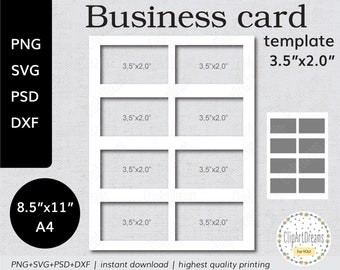 business cards template etsy