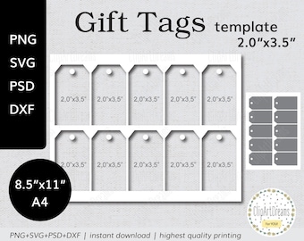 gift tag template etsy